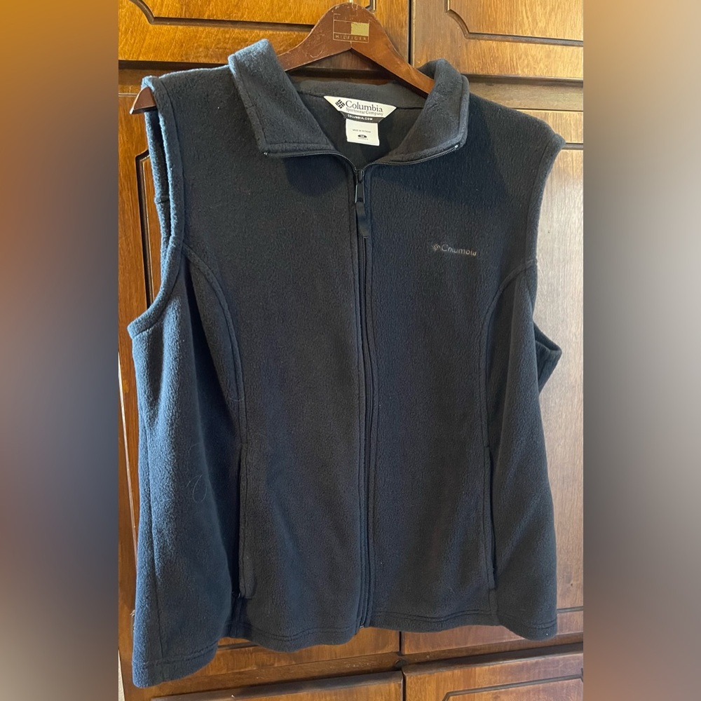 Columbia Navy Blue Fleece Vest 1x